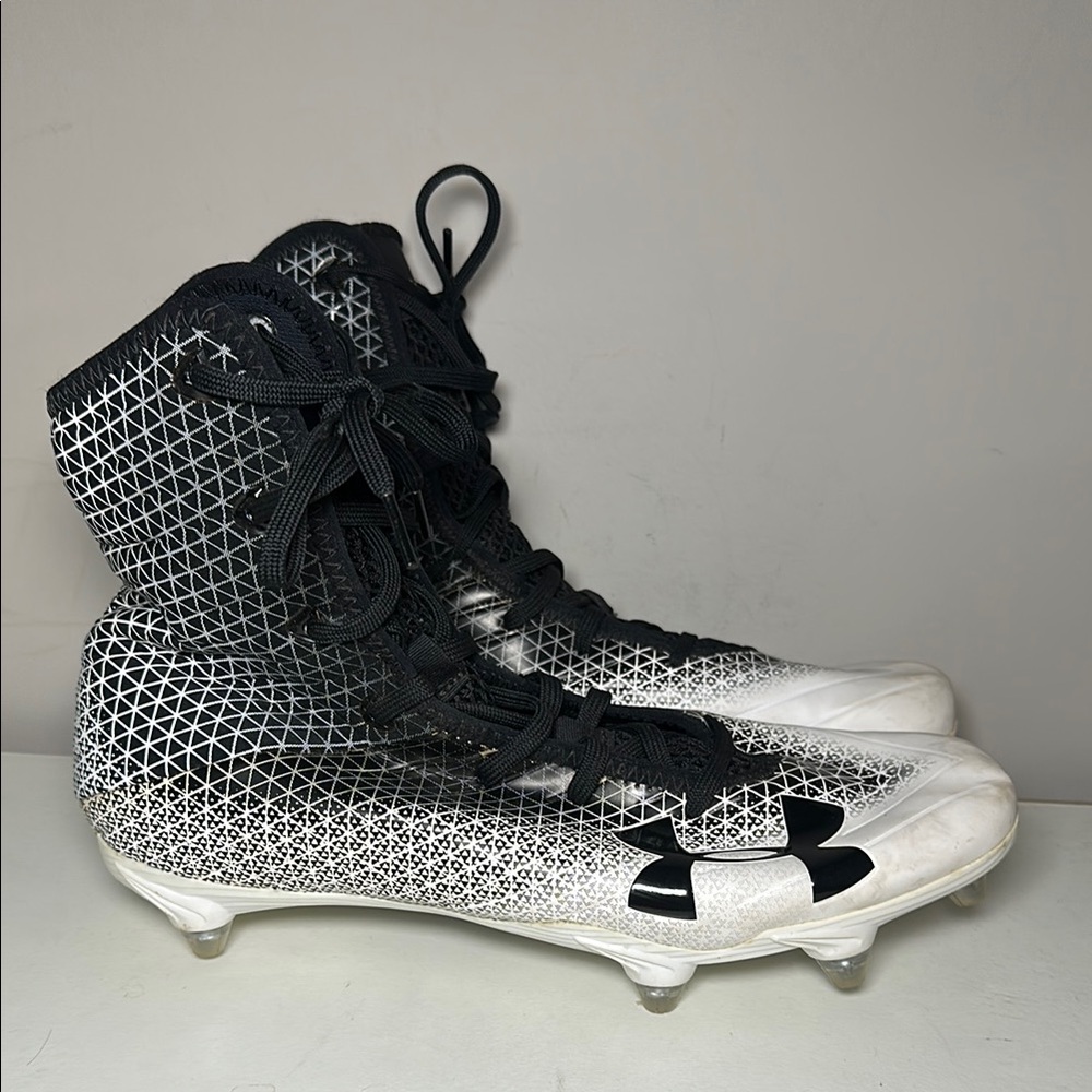Under Armour highlight select Black and White football Athletic Cleats